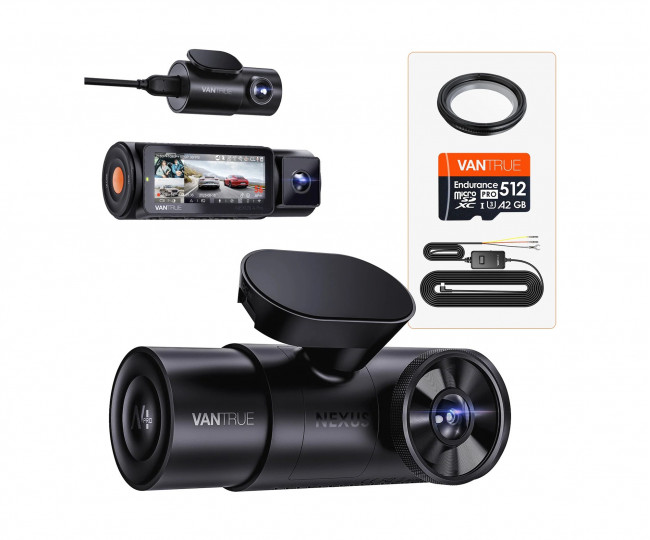 Автомобільний відеореєстратор Vantrue N4 Pro + VP05 Hardwire Kit + CPL + 512GB Card